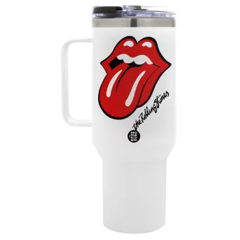 The rolling stones, Mega Tumbler με καπάκι, διπλού τοιχώματος (θερμό) 1,2L