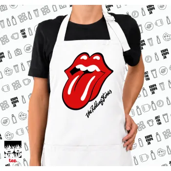 The rolling stones, Ποδιά μακριά Σεφ ολόσωμη με τσέπες white (ΕΝΗΛΙΚΩΝ)