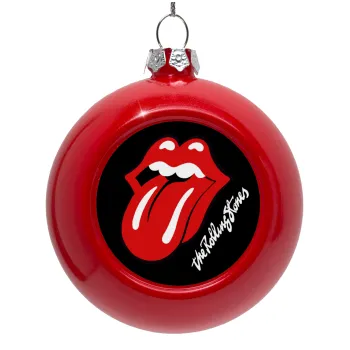 The rolling stones, Red Christmas tree ornament bauble 8cm