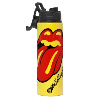 The rolling stones, Metallic water bottle with safety lid, 850ml aluminum