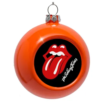 The rolling stones, Orange Christmas tree ornament bauble 8cm