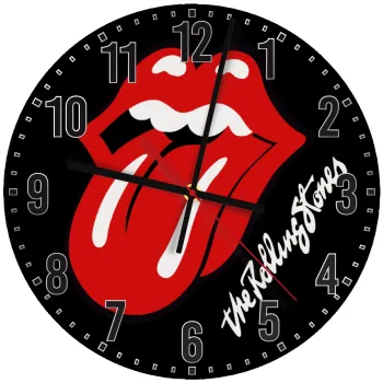 The rolling stones, Ρολόι τοίχου ξύλινο (30cm)