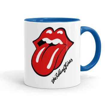 The rolling stones, Mug colored blue, ceramic, 330ml