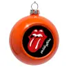 Orange Christmas tree ornament bauble 8cm