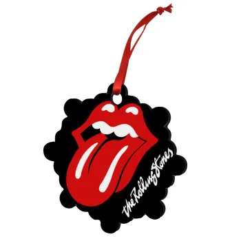 The rolling stones, Christmas ornament snowflake wooden 7.5cm