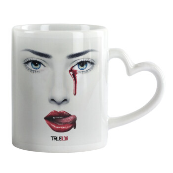 True blood, Mug heart handle, ceramic, 330ml