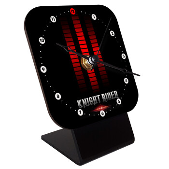 the knight rider, Quartz Wooden table clock with hands (10cm)