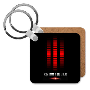 the knight rider, Μπρελόκ Ξύλινο τετράγωνο MDF