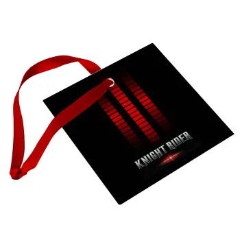 Ο Ιππότης της ασφάλτου, Στολίδι Χριστουγεννιάτικο στολίδι γυάλινο τετράγωνο 9x9cm