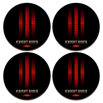the knight rider, ΣΕΤ x4 Σουβέρ ξύλινα στρογγυλά plywood (9cm)