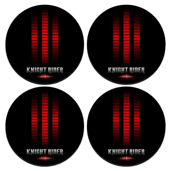 the knight rider, SET of 4 round wooden coasters (9cm)