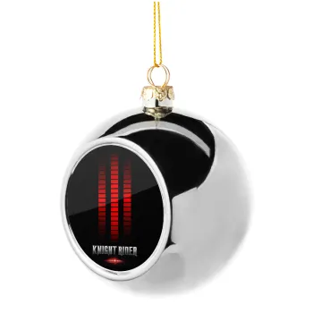 the knight rider, Silver 8cm Christmas tree ball ornament