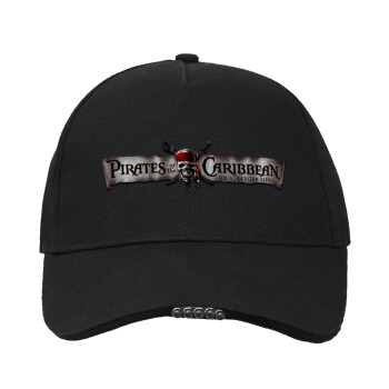 Pirates of the Caribbean, Work & Activity LED Light Cap – Perfect for Night & Low Light Conditions (100% COTTON, ADULT, UNISEX)