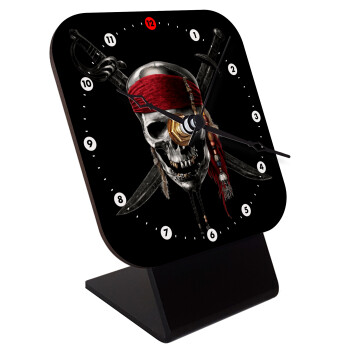 Pirates of the Caribbean, Quartz Wooden table clock with hands (10cm)