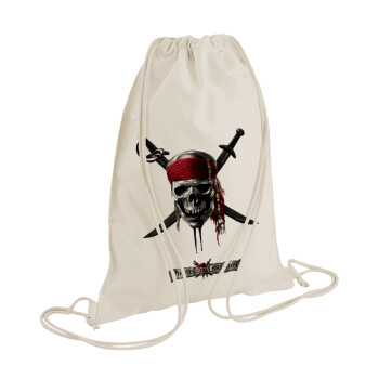 Pirates of the Caribbean, Backpack bag GYMBAG natural (28x40cm)