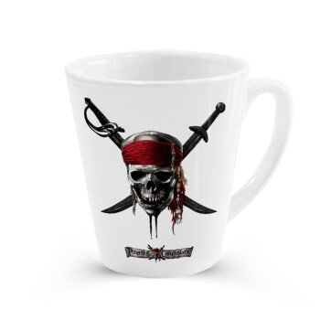 Pirates of the Caribbean, Κούπα κωνική Latte Λευκή, κεραμική, 300ml