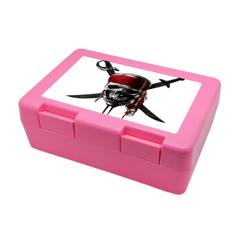 Pirates of the Caribbean, Παιδικό δοχείο κολατσιού ΡΟΖ 185x128x65mm (BPA free πλαστικό)