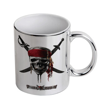 Pirates of the Caribbean, Κούπα κεραμική, ασημένια καθρέπτης, 330ml