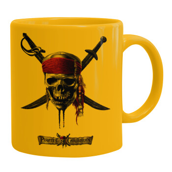Pirates of the Caribbean, Ceramic coffee mug yellow, 330ml (1pcs)