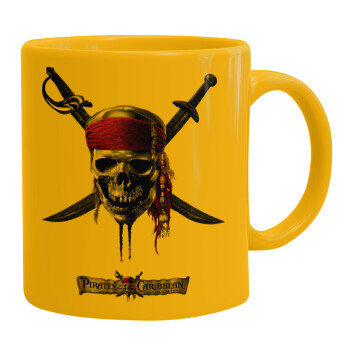 Pirates of the Caribbean, Ceramic coffee mug yellow, 330ml