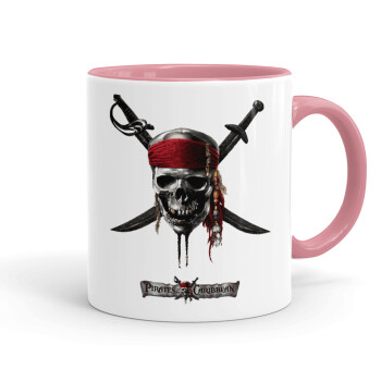 Pirates of the Caribbean, Mug colored pink, ceramic, 330ml