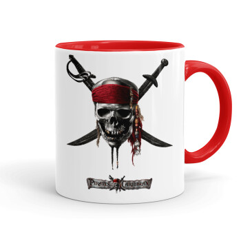 Pirates of the Caribbean, Mug colored red, ceramic, 330ml