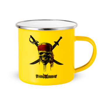 Pirates of the Caribbean, Yellow Enamel Metallic Cup 360ml