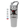GREY color, 890ml (30oz) stainless Steel Tumbler with Handle