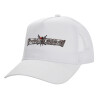 Structured Trucker Adult Hat, with Mesh, WHITE (100% COTTON, ADULT, UNISEX, ONE SIZE)