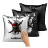 Μαξιλάρι καναπέ Μαγικό Μαύρο με πούλιες 40x40cm περιέχεται το γέμισμα