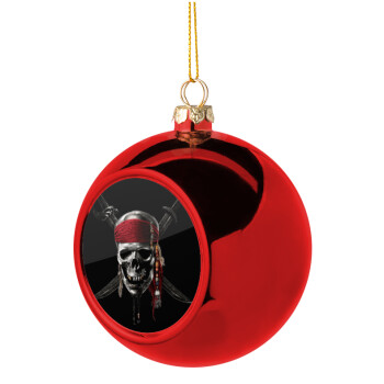 Pirates of the Caribbean, Χριστουγεννιάτικη μπάλα δένδρου Κόκκινη 8cm
