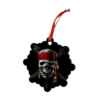 Pirates of the Caribbean, Χριστουγεννιάτικο στολίδι snowflake ξύλινο 7.5cm