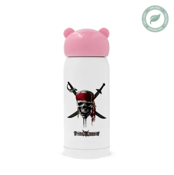 Pirates of the Caribbean — Pink stainless steel thermal flask, 320ml