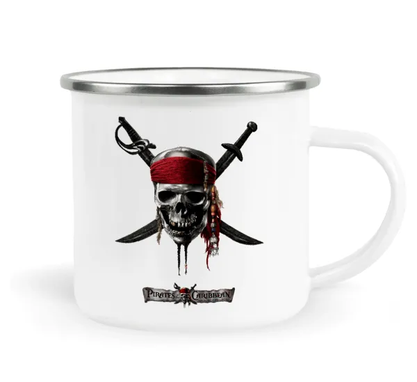 Pirates of the Caribbean — Metallic enamel cup white 360ml