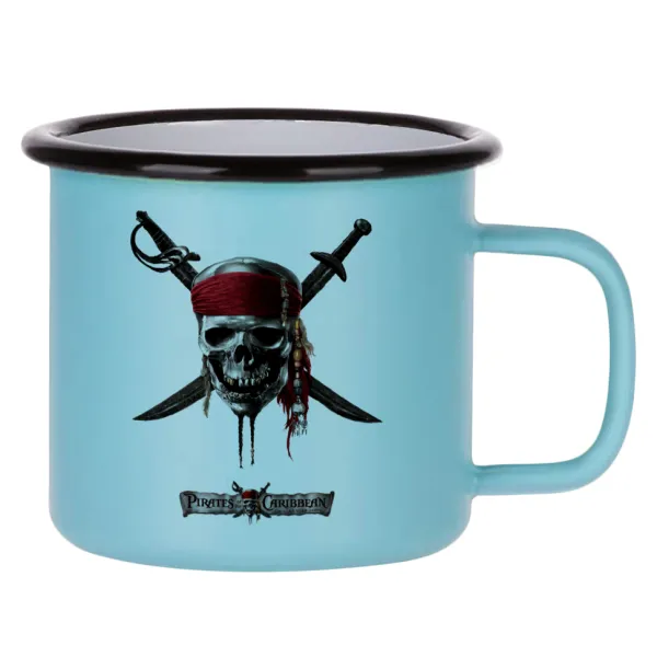 Pirates of the Caribbean — Κούπα Μεταλλική εμαγιέ ΜΑΤ σιέλ 360ml