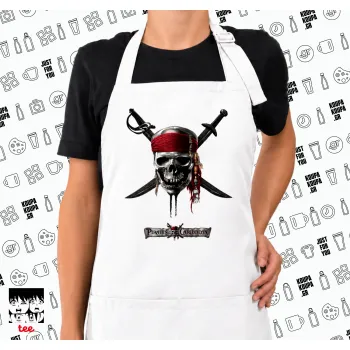 Pirates of the Caribbean, Ποδιά μακριά Σεφ ολόσωμη με τσέπες white (ΕΝΗΛΙΚΩΝ)