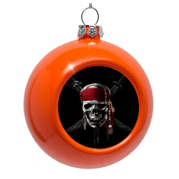 Pirates of the Caribbean, Στολίδι Χριστουγεννιάτικη μπάλα δένδρου Πορτοκαλί 8cm