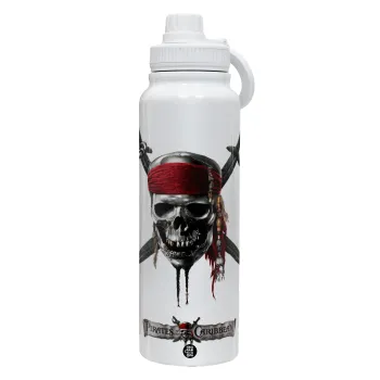 Pirates of the Caribbean, 1L Stainless Steel Thermal Bottle with Phone Holder & Double Wall Insulation