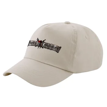 Pirates of the Caribbean, Μπεζ (SAND) Πεντάφυλλο Καπέλο Ενηλίκων Βαμβακερό (UNISEX, ONE SIZE)