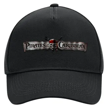 Pirates of the Caribbean, Adult Ultimate Hat BLACK, (100% COTTON DRILL, ADULT, UNISEX, ONE SIZE)