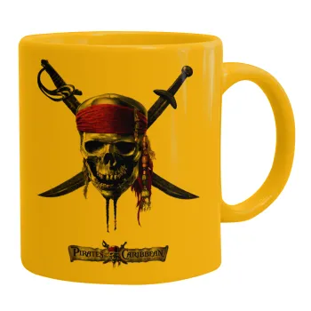 Pirates of the Caribbean, Ceramic coffee mug yellow, 330ml