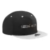 Adult Flat Snapback Hat Black/Grey, (100% COTTON TWILL, ADULT, UNISEX, ONE SIZE)