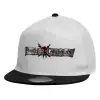 Child's Flat Snapback Hat, White (100% COTTON, CHILDREN'S, UNISEX, ONE SIZE)