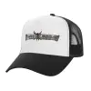 Adult Structured Trucker Hat, with Mesh, WHITE/BLACK (100% COTTON, ADULT, UNISEX, ONE SIZE)