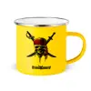 Yellow Enamel Metallic Cup 360ml