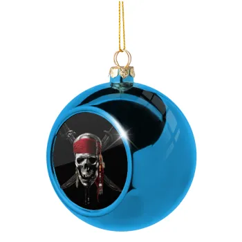 Pirates of the Caribbean, Blue Christmas tree ball ornament 8cm