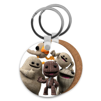 Little big planet, Μπρελόκ Ξύλινο στρογγυλό MDF Φ5cm