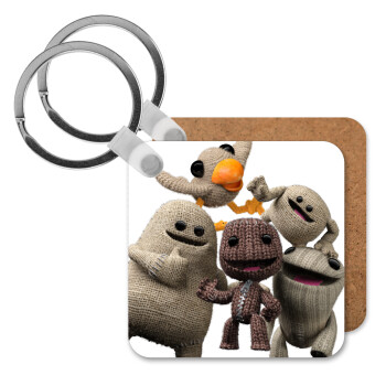Little big planet, Μπρελόκ Ξύλινο τετράγωνο MDF