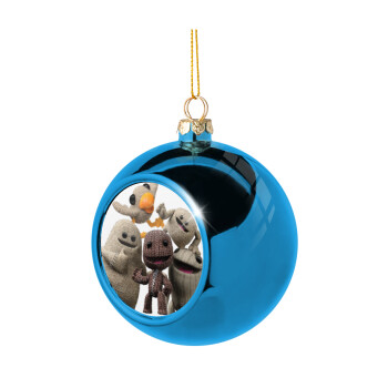 Little big planet, Blue Christmas tree ball ornament 8cm