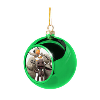 Little big planet, Χριστουγεννιάτικη μπάλα δένδρου Πράσινη 8cm